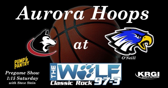 Aurora Basketball Visits O'Neill on Saturday