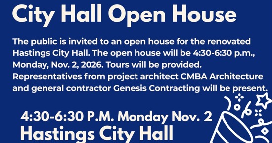 Hastings City Hall Open House Approaching