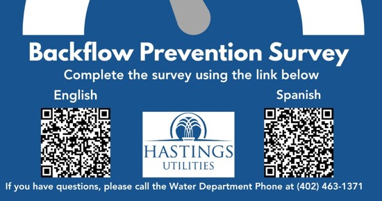 Public Encouraged to Complete Hastings Backflow Survey